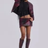 Lynx Faux Leather Mini Skirt