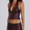 Lynx Faux Leather Mini Skirt