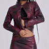Lynx Faux Leather Mini Skirt