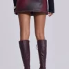 Lynx Faux Leather Mini Skirt