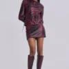 Lynx Faux Leather Mini Skirt
