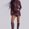 Lynx Faux Leather Mini Skirt