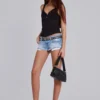 Sheer Henley Vest in Black