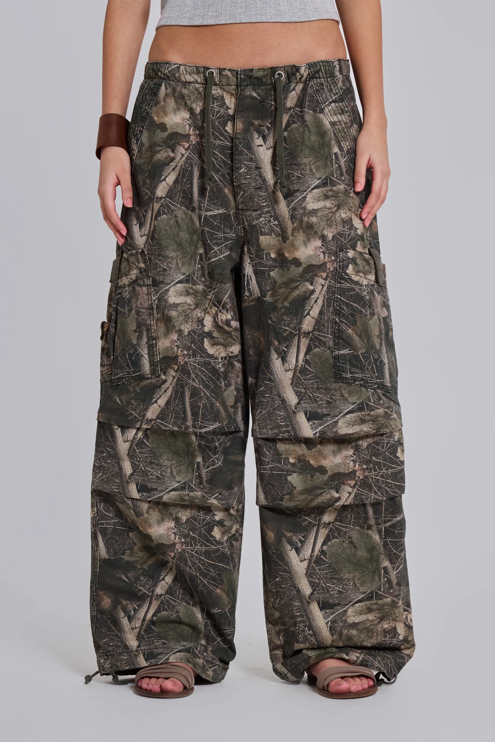 Woodland Camo Parachute Pants