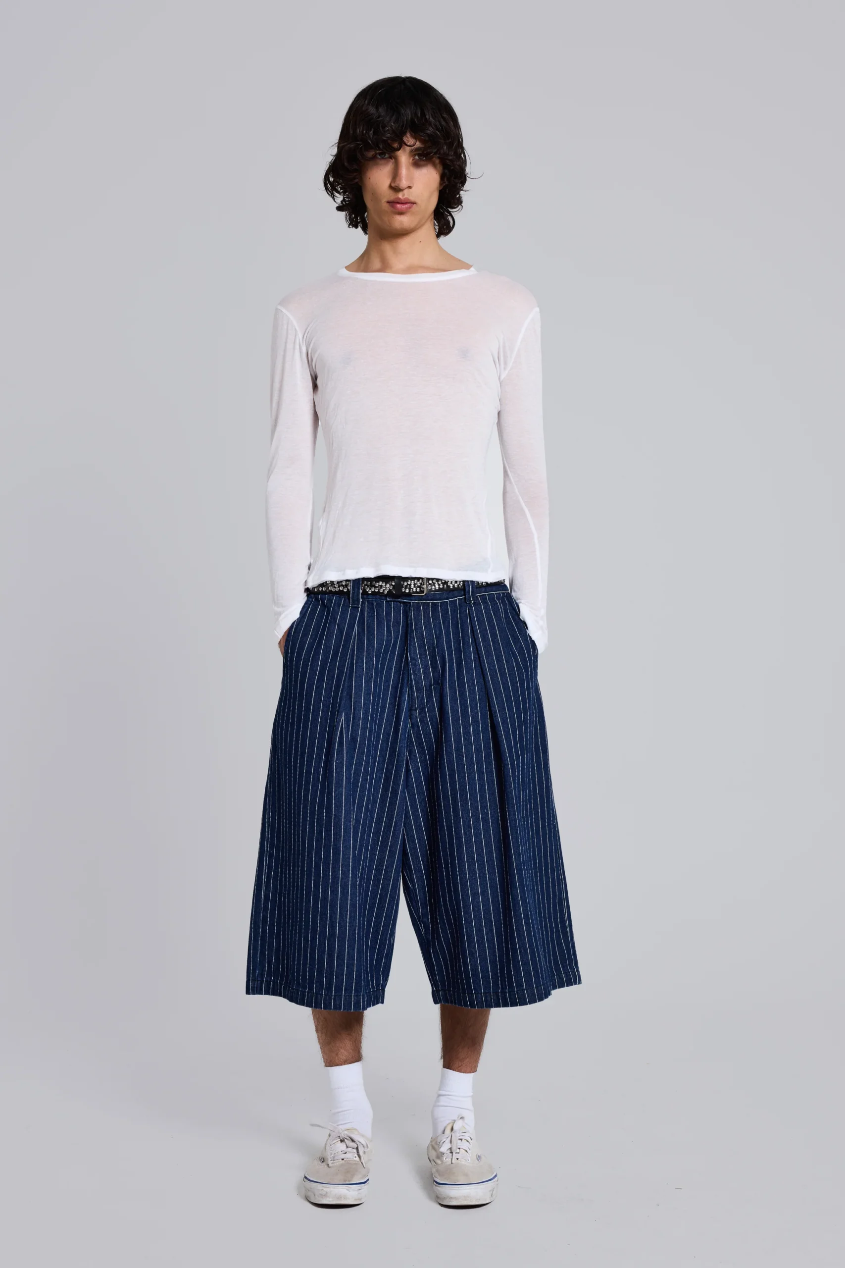 Pinstripe Denim XL Goliath Shorts