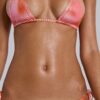 Veluna Ombre Metallic Micro Triangle Bikini Top