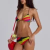 Freda Stripe Triangle Bikini Top