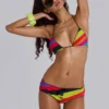 Freda Stripe Triangle Bikini Top