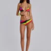 Freda Stripe Triangle Bikini Top