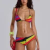 Freda Stripe Triangle Bikini Top