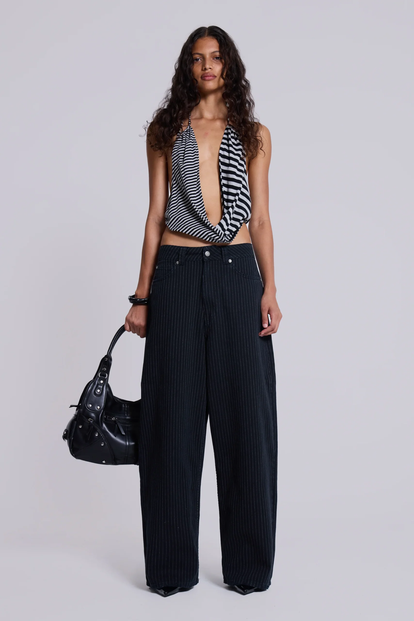 Black Pinstripe XL Colossus Jeans