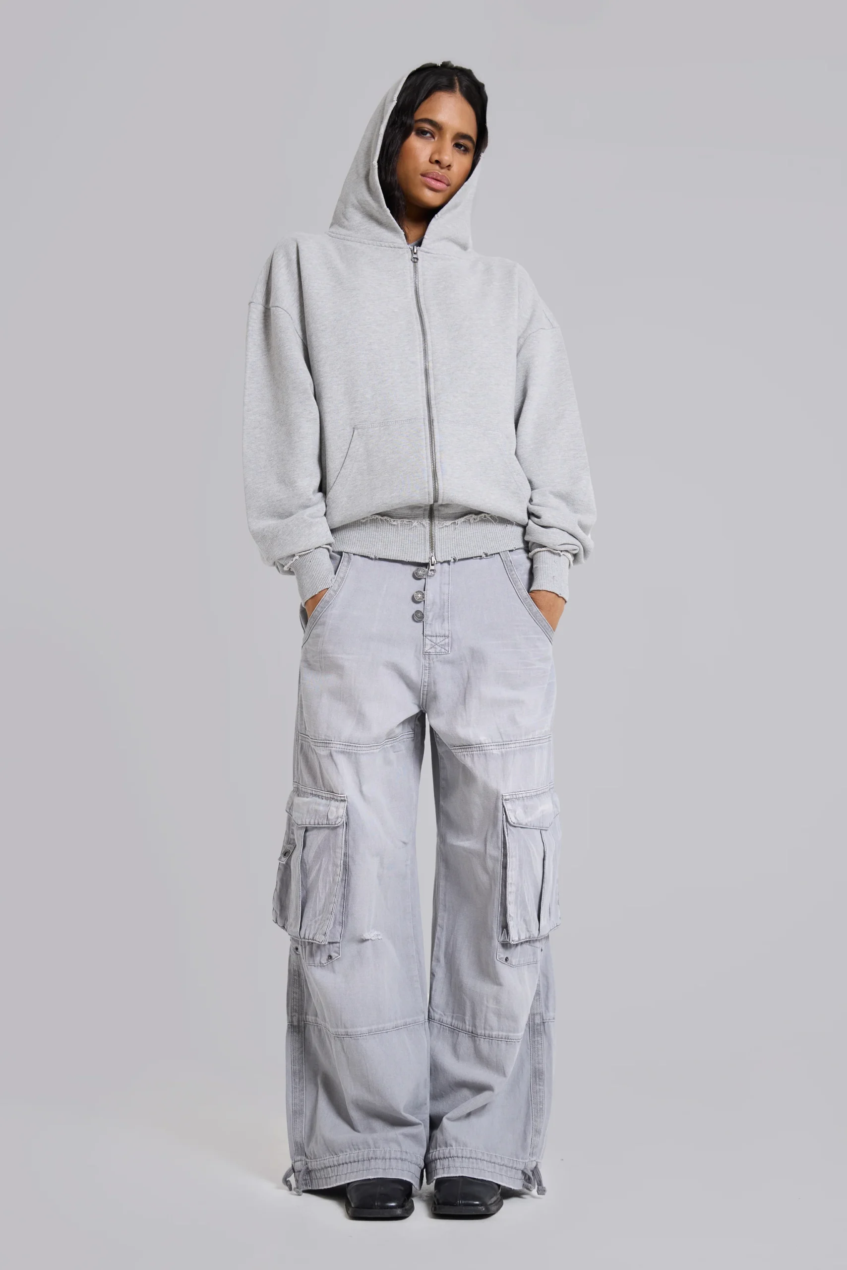 Washed Grey Decoy Cargos