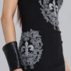 Rock Revival Rhinestone Fleur de Lis Vest Mini Dress