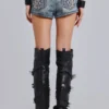 Rock Revival Embellished Denim Mini Shorts
