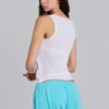 Sheer Henley Vest in White