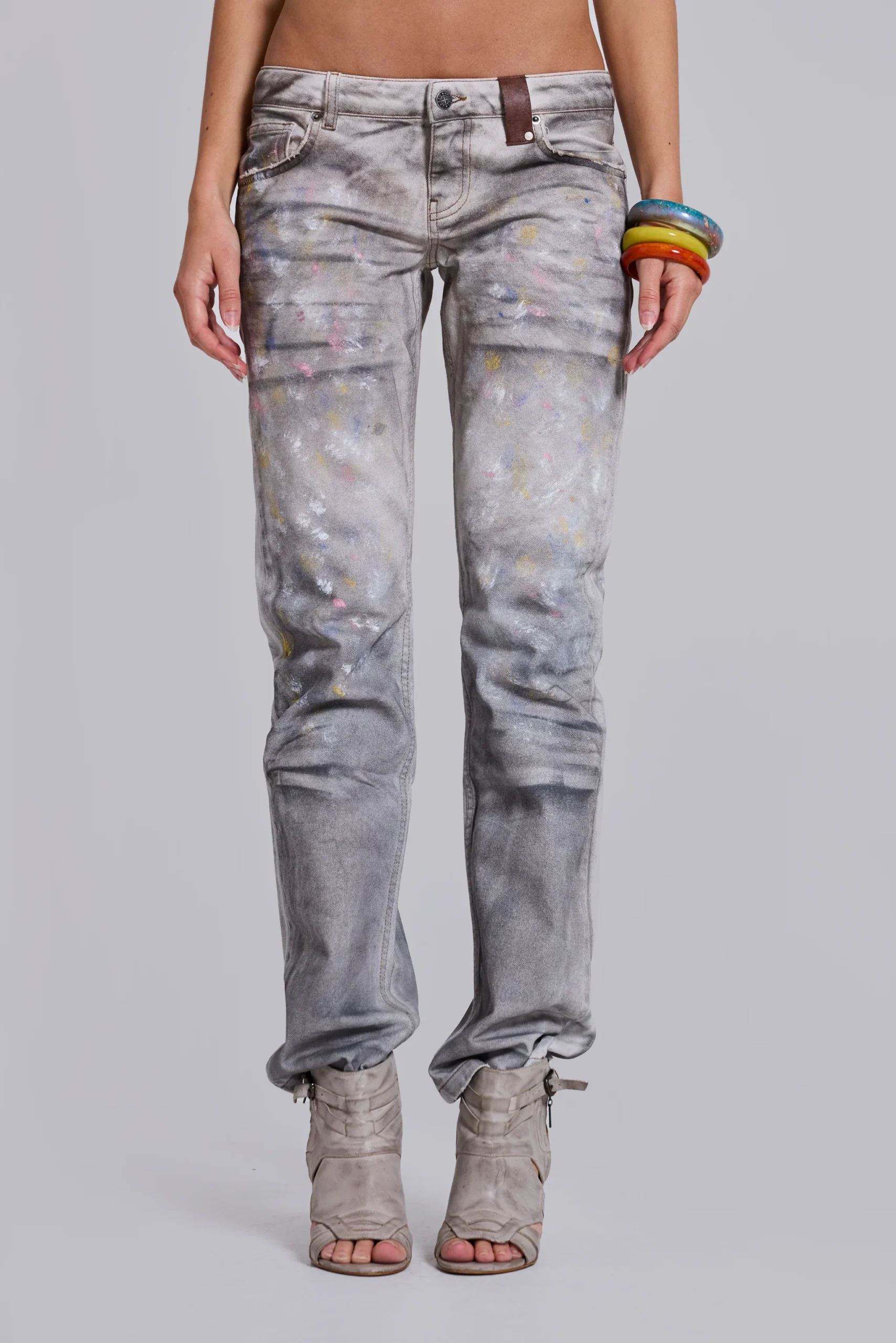Rider Low Rise Straight Leg Jeans in Painter