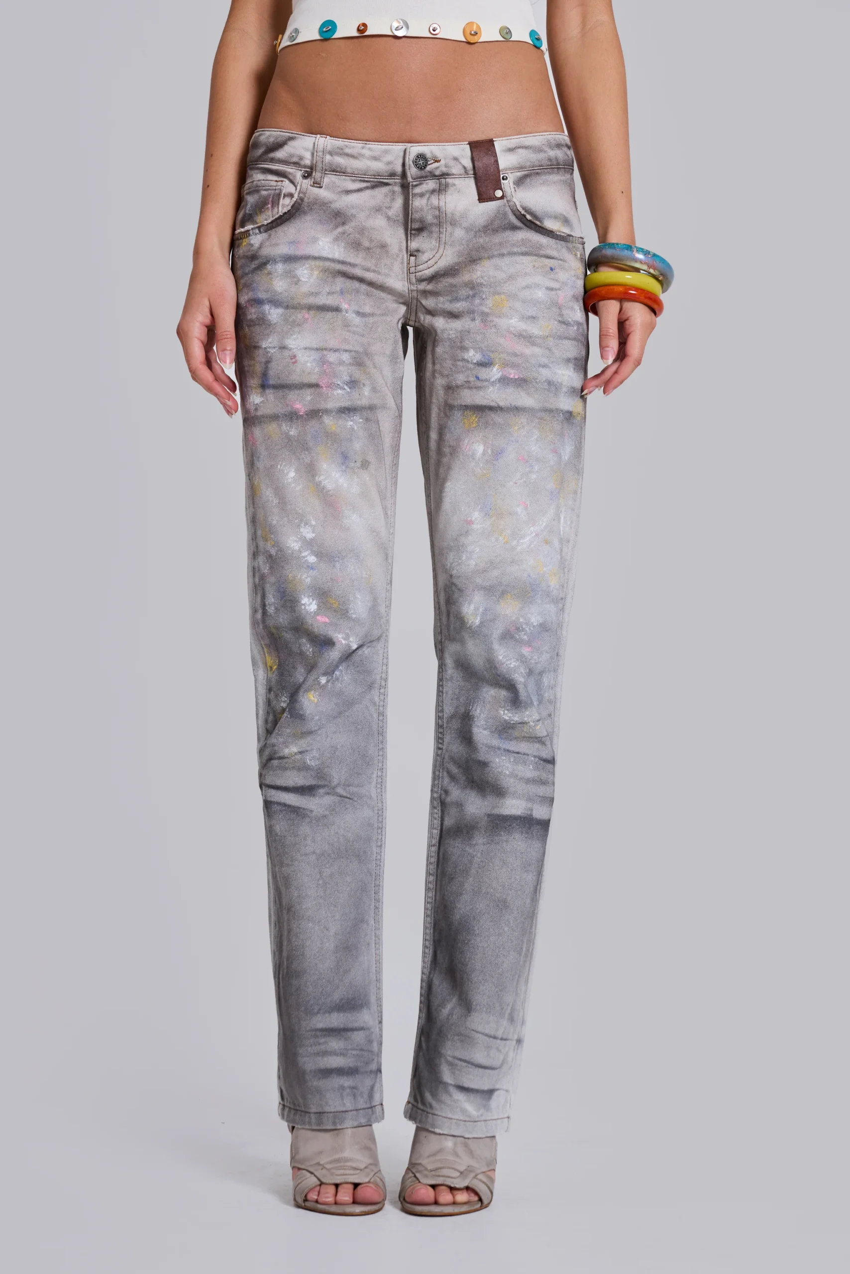Rider Low Rise Straight Leg Jeans in Painter