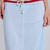 Alysa Airtex Midi Skirt in Turquoise