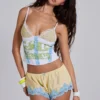 Sugar Satin Lace Mini Shorts