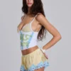 Sugar Satin Lace Mini Shorts