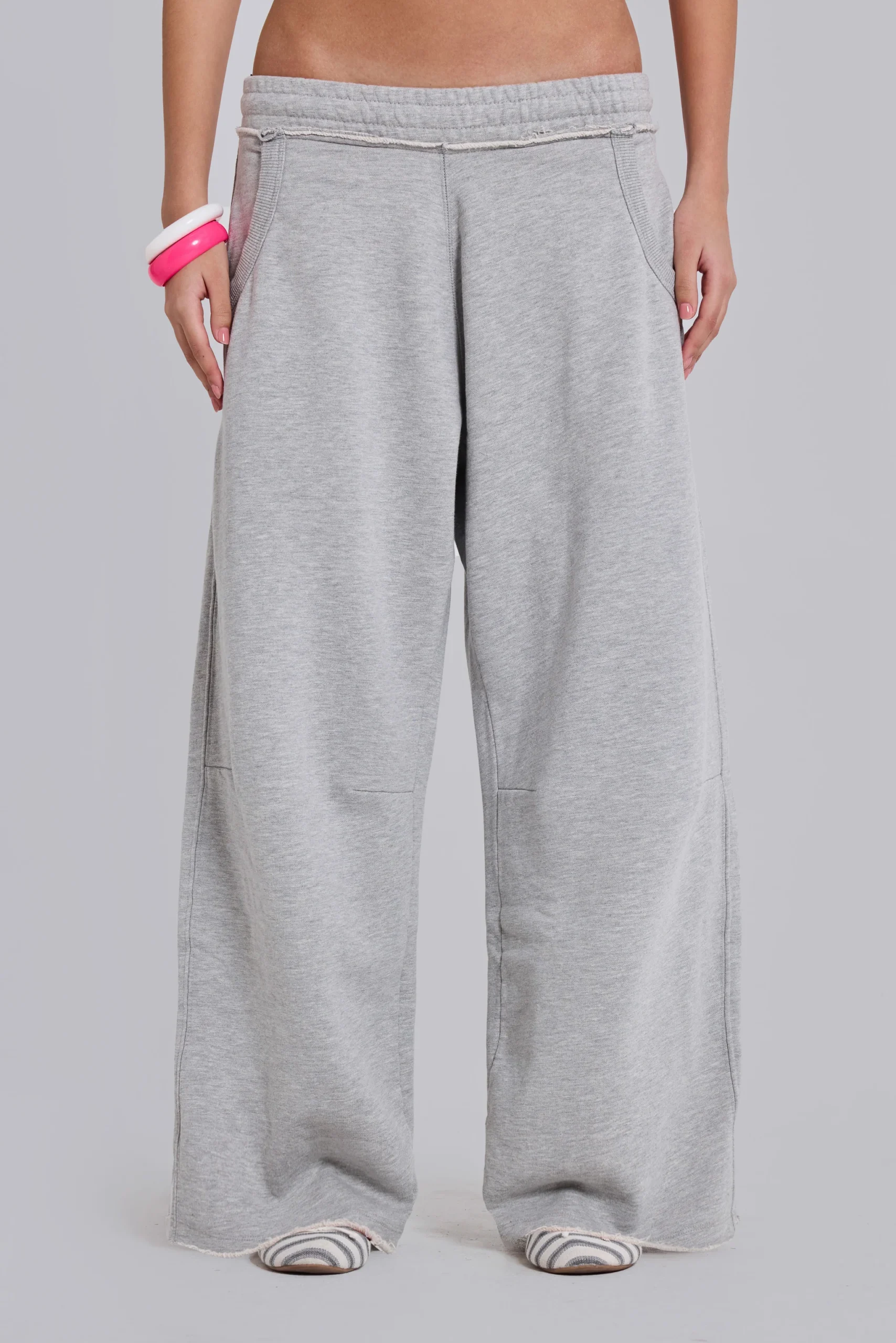 Grey Marl Baggy Monster Joggers