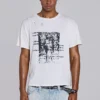 White Etching Cropped T-Shirt