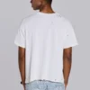 White Etching Cropped T-Shirt