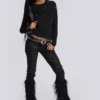 Jexa Jewel Studded Long Sleeve Top