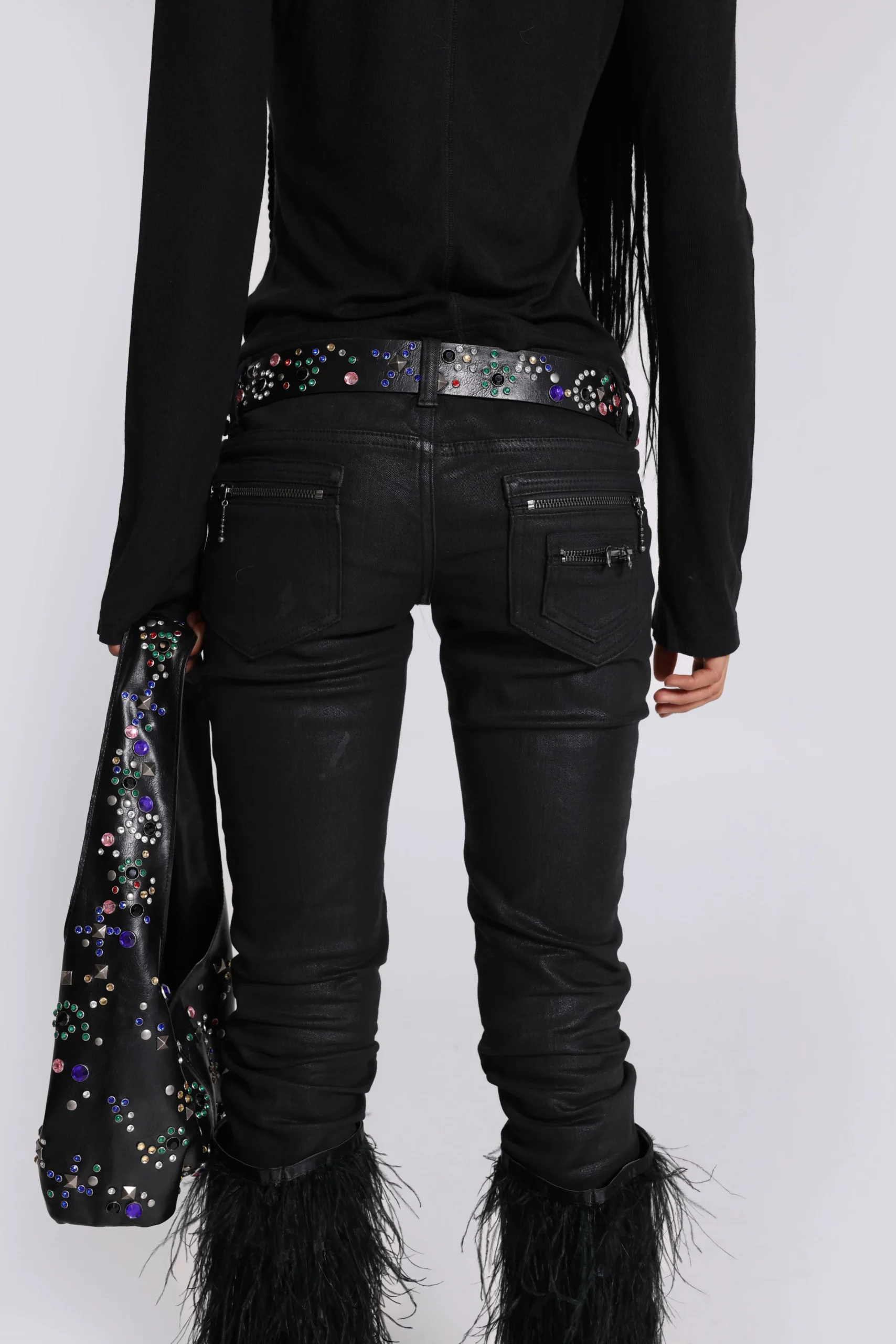 Jexa Jewel Studded Long Sleeve Top