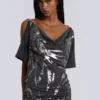 Sky Asymmetric Mini Dress