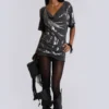Sky Asymmetric Mini Dress