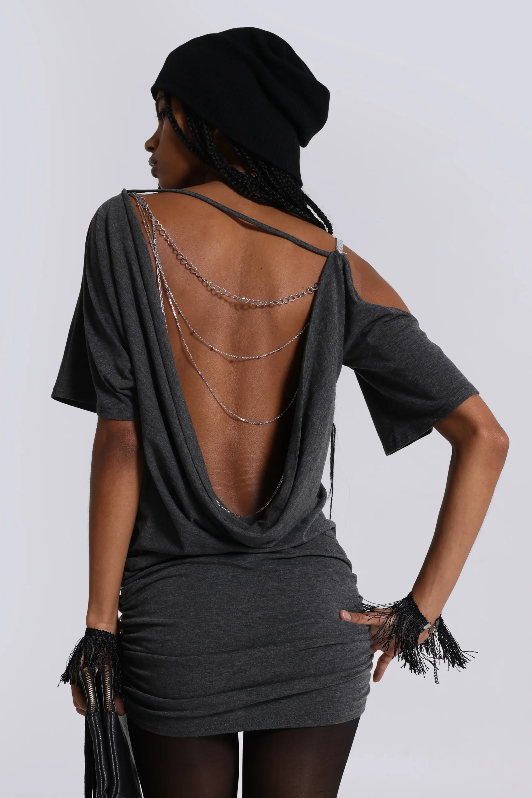 Sky Asymmetric Mini Dress
