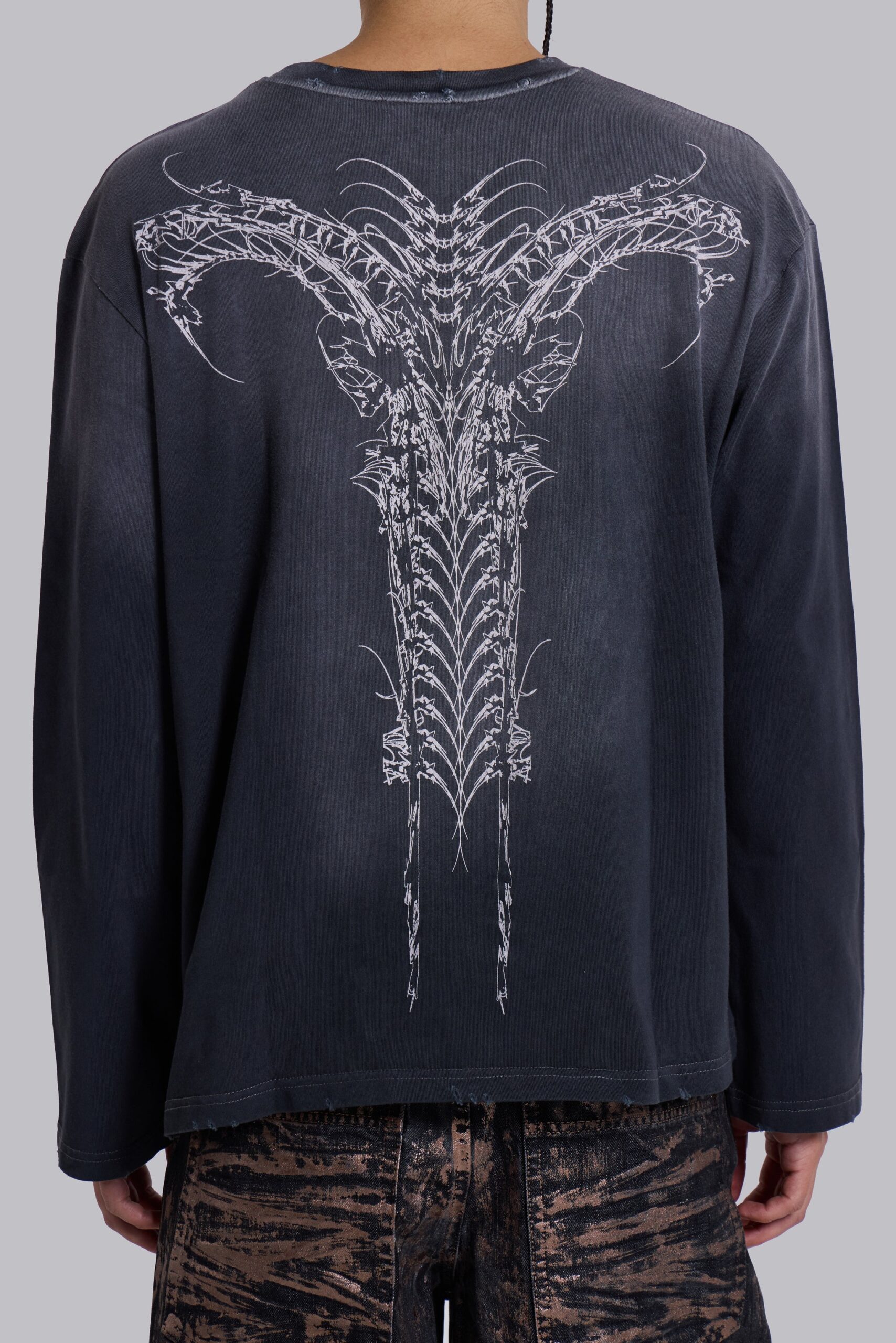 Opaque Navy LS Top