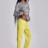 Cleo Slouchy Bootcut Jogger in Neon