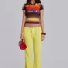 Cleo Slouchy Bootcut Jogger in Neon