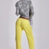 Cleo Slouchy Bootcut Jogger in Neon
