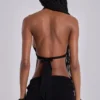 Anora Cut-Out Mini Dress in Black