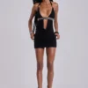Anora Cut-Out Mini Dress in Black