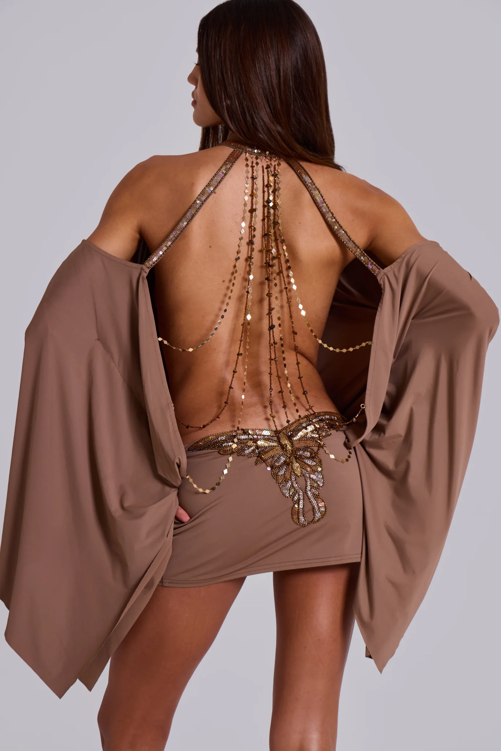 Alula Embellished Butterfly Mini Dress