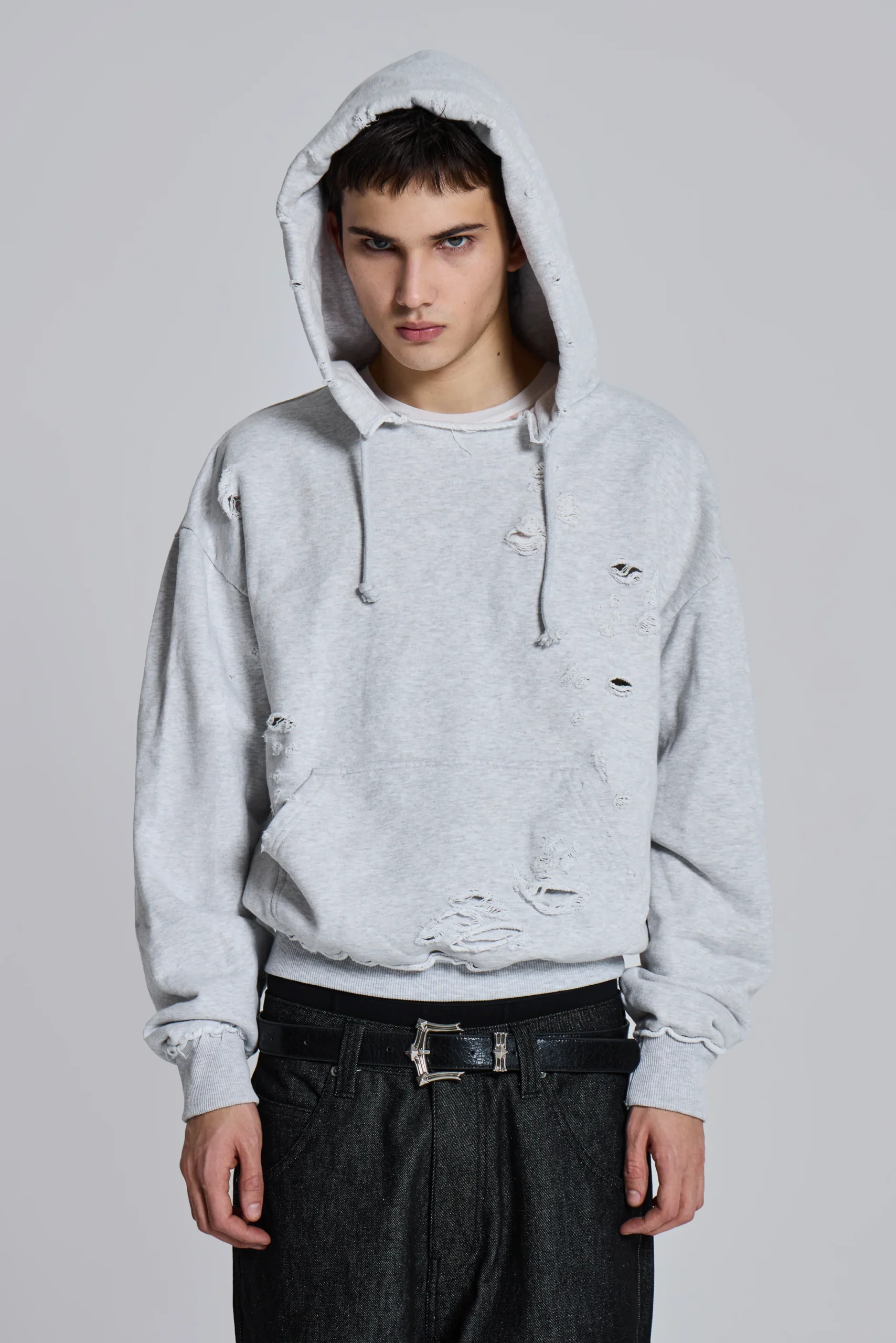 5399-pullover-bitten-hoodie-in-grey-marl-4.webp Pullover Bitten Hoodie in Grey Marl