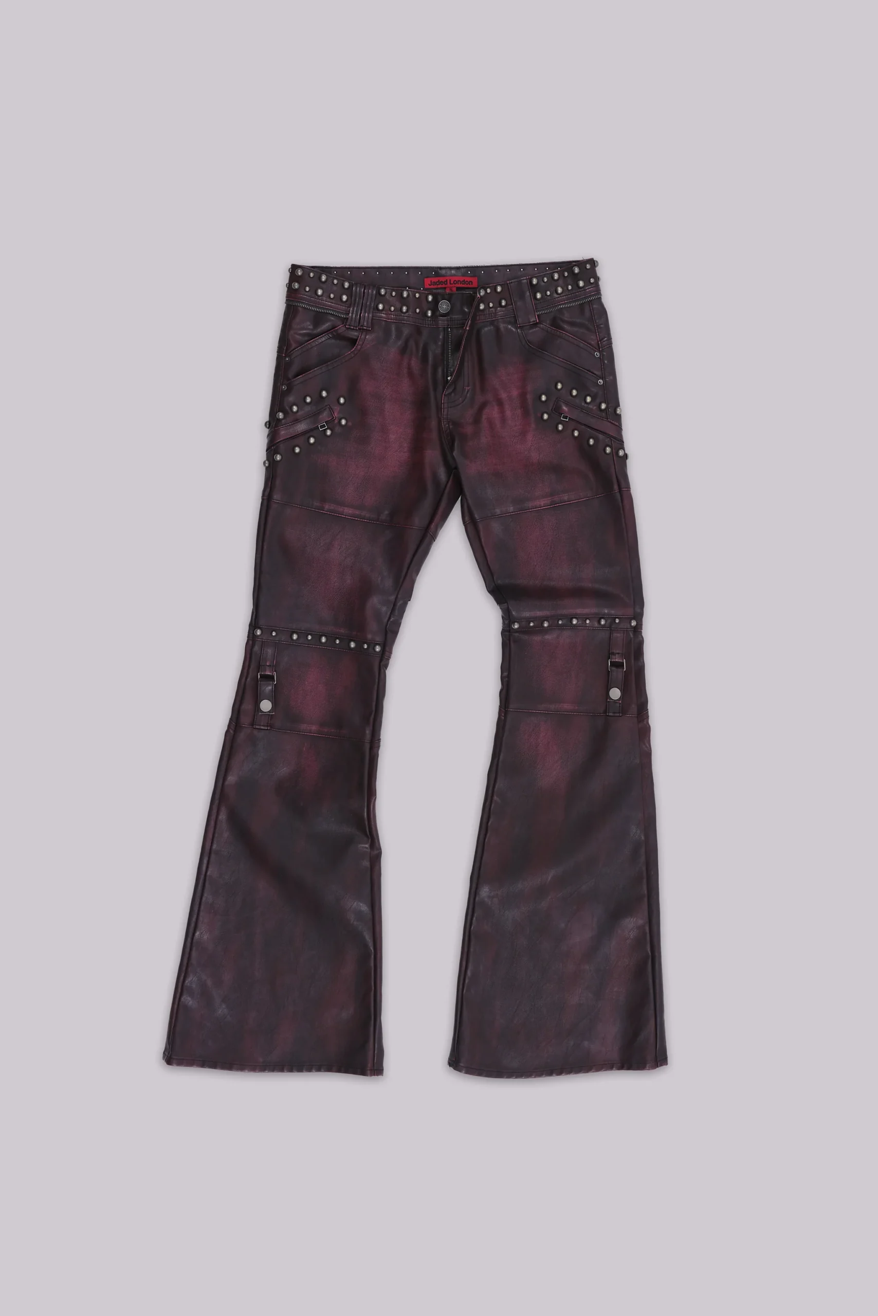 5475-burgundy-studded-faux-leather-drift-trousers-10.webp Burgundy Studded Faux Leather Drift Trousers