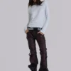 5475-burgundy-studded-faux-leather-drift-trousers-2.webp Burgundy Studded Faux Leather Drift Trousers