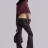5475-burgundy-studded-faux-leather-drift-trousers-6.webp Burgundy Studded Faux Leather Drift Trousers