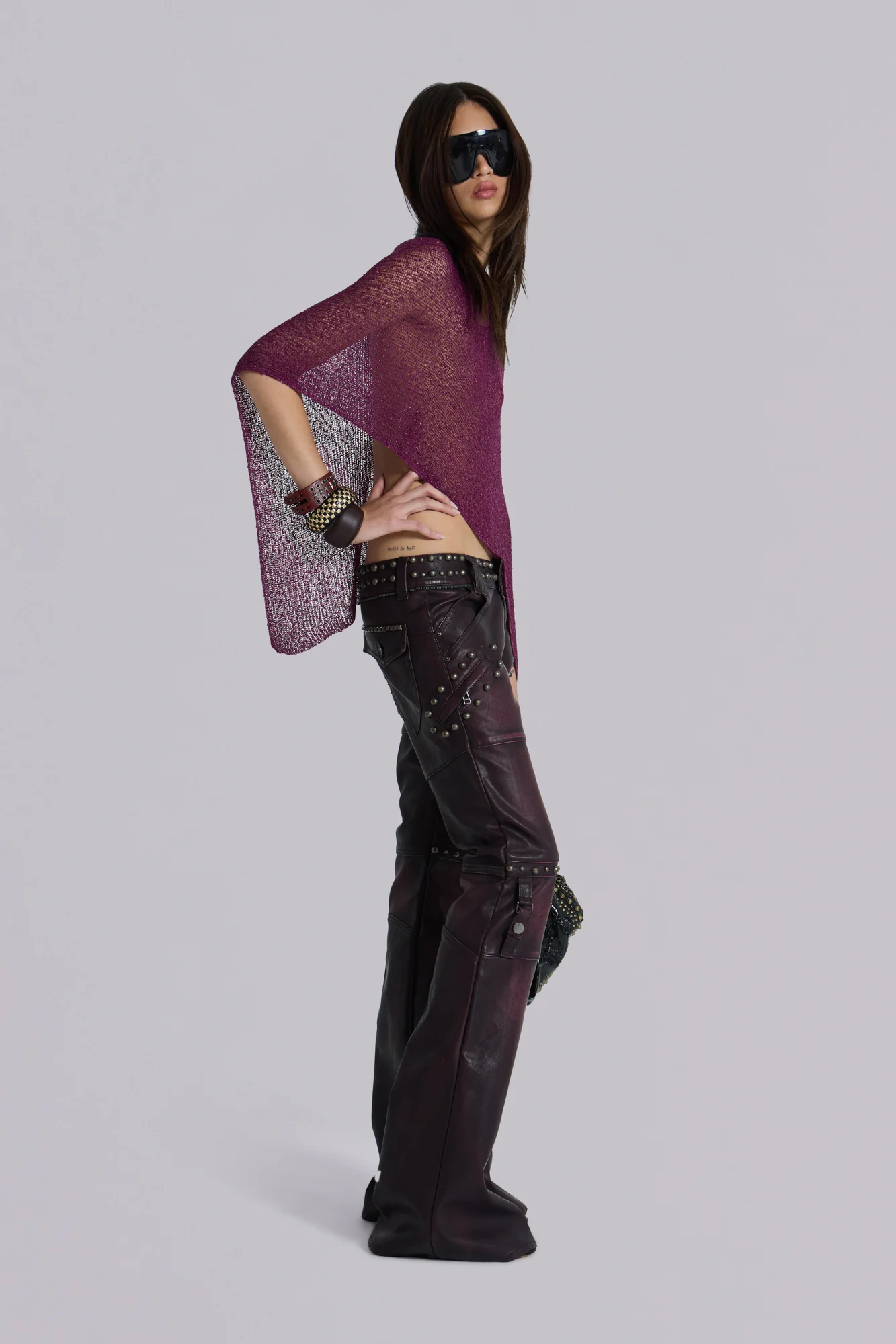 5475-burgundy-studded-faux-leather-drift-trousers-8.webp Burgundy Studded Faux Leather Drift Trousers