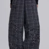 Black Check Goliath Suit Trousers