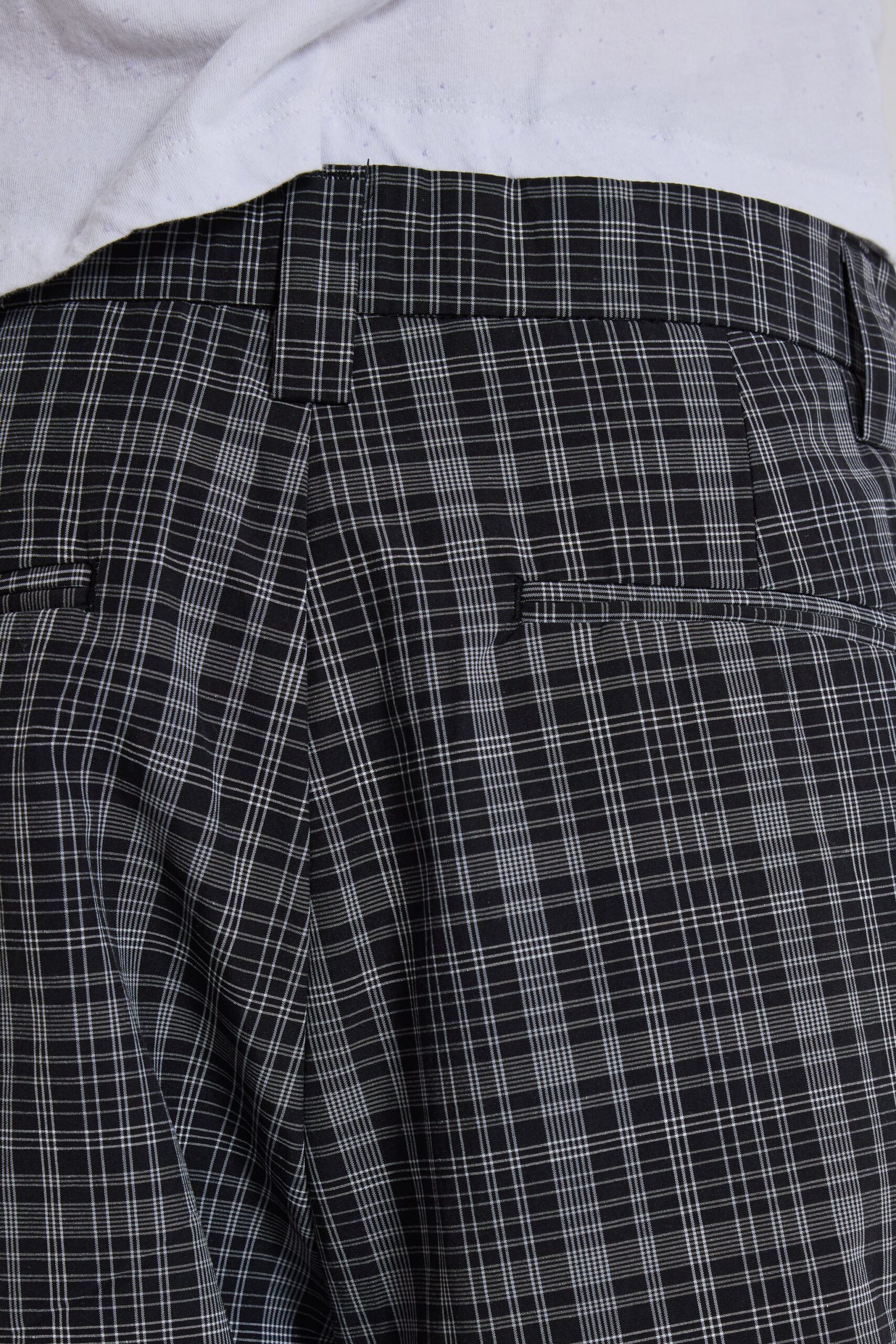 Black Check Goliath Suit Trousers