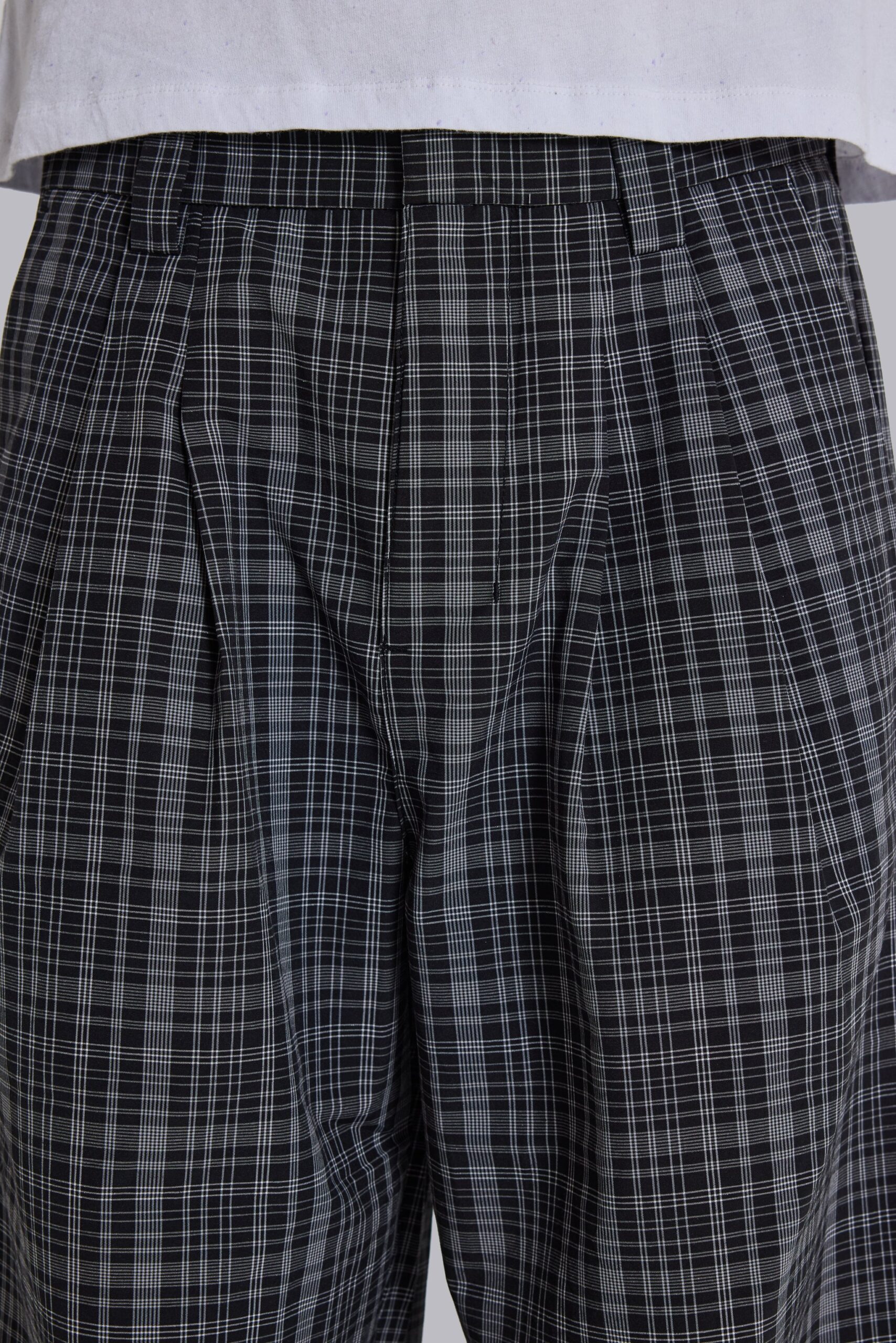 Black Check Goliath Suit Trousers