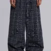 Black Check Goliath Suit Trousers