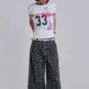 Black Check Goliath Suit Trousers