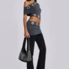 Zarco Asymmetric Mini Dress With Eyelets
